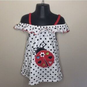 Kid’s Headquarters Girls Polka Dot/Lady Bug Tank Top 6X